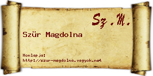 Szür Magdolna névjegykártya