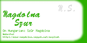 magdolna szur business card